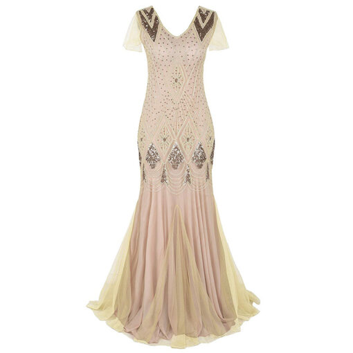 Sequin dress retro dress plus size banquet party dress dress - Image 8